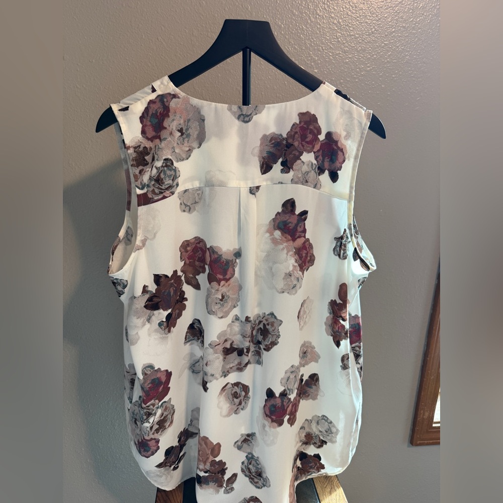 Maurices Floral Print Top - Brown, Pink and Cream - Picture 2 of 5
